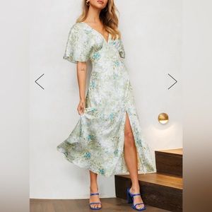 Hello Molly MUCH BETTER MIDI DRESS GREEN,Size S